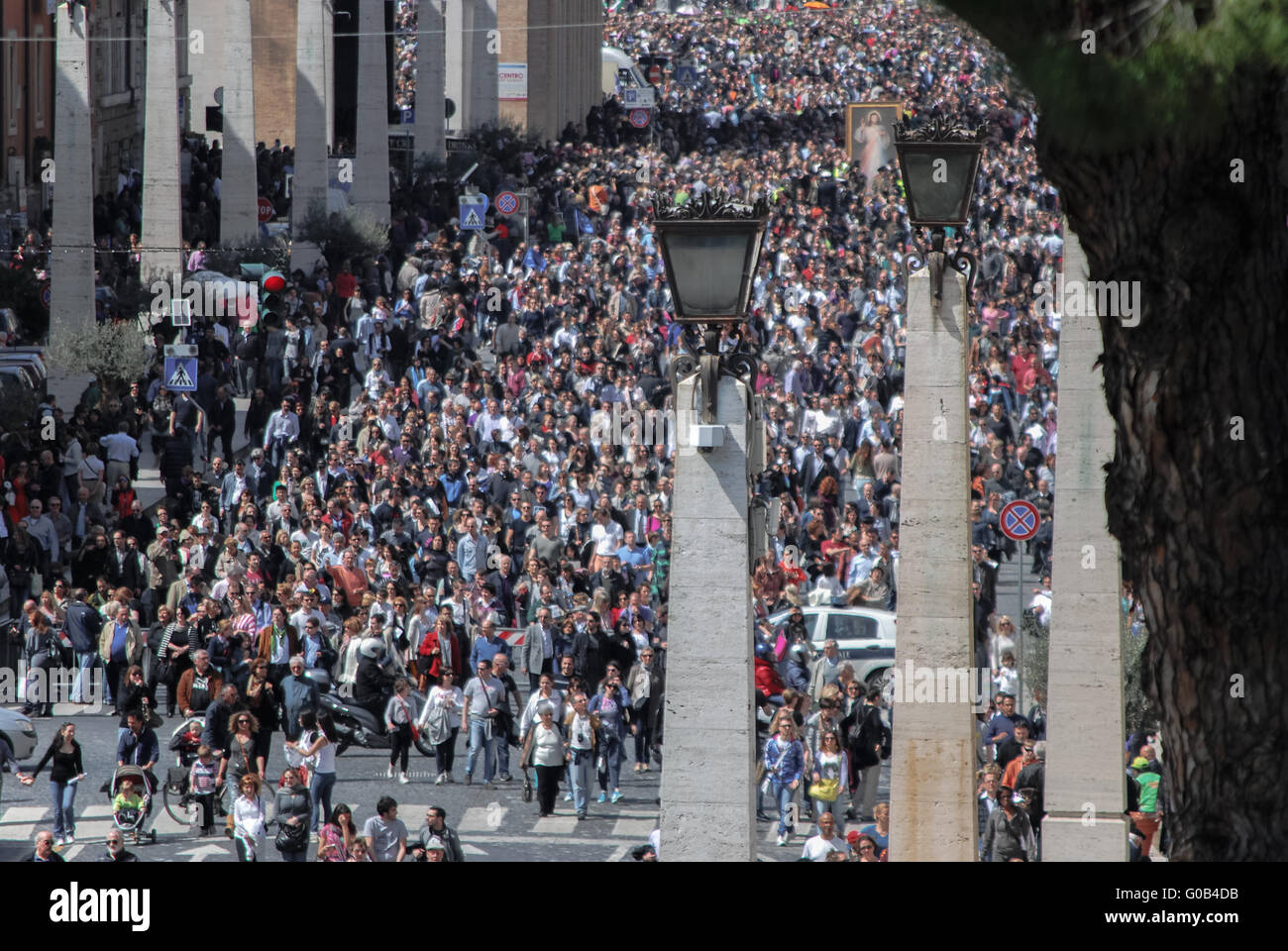 After the audience of the pontifex, Rome Stock Photo