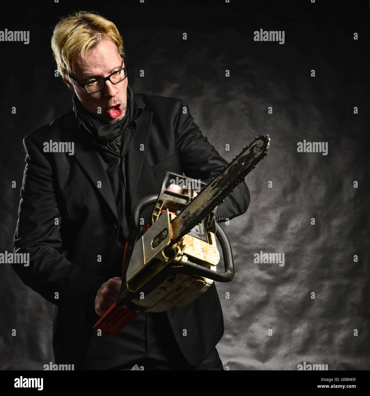 Chainsaw man hires stock photography and images Alamy