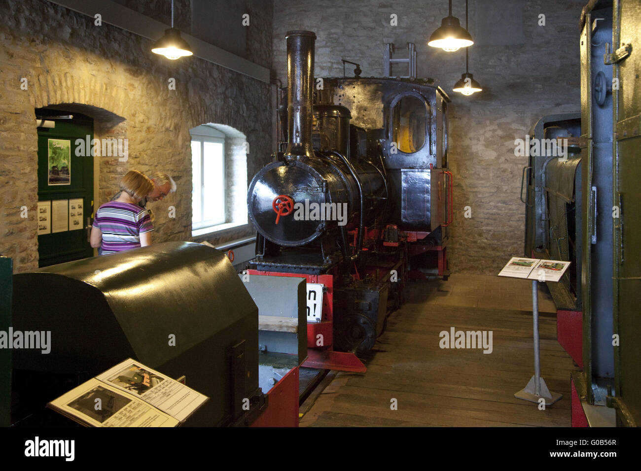 Mines and railroad museum field, Witten, Germany Stock Photo