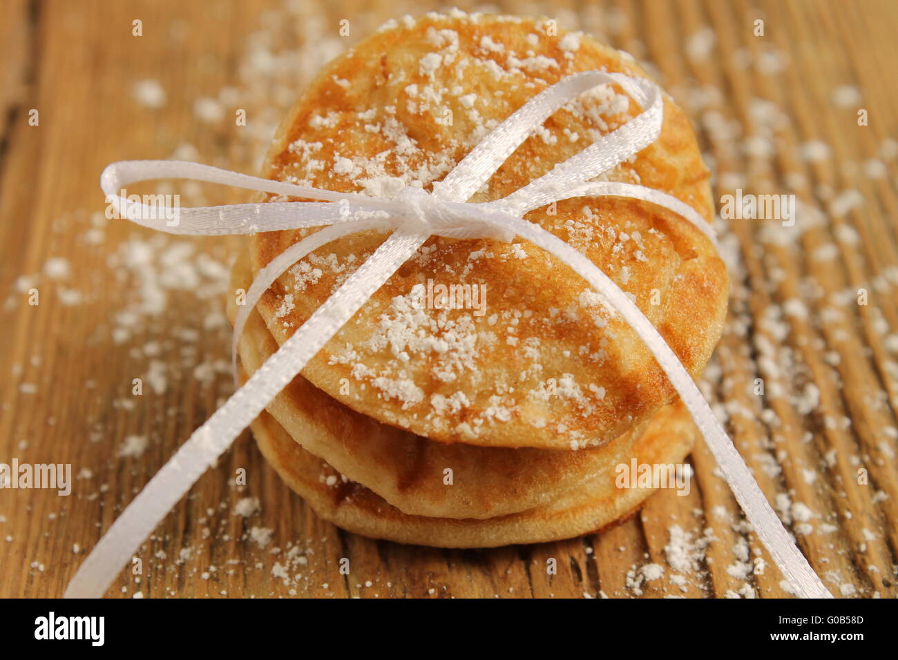 Dutch mini pancake Stock Photo