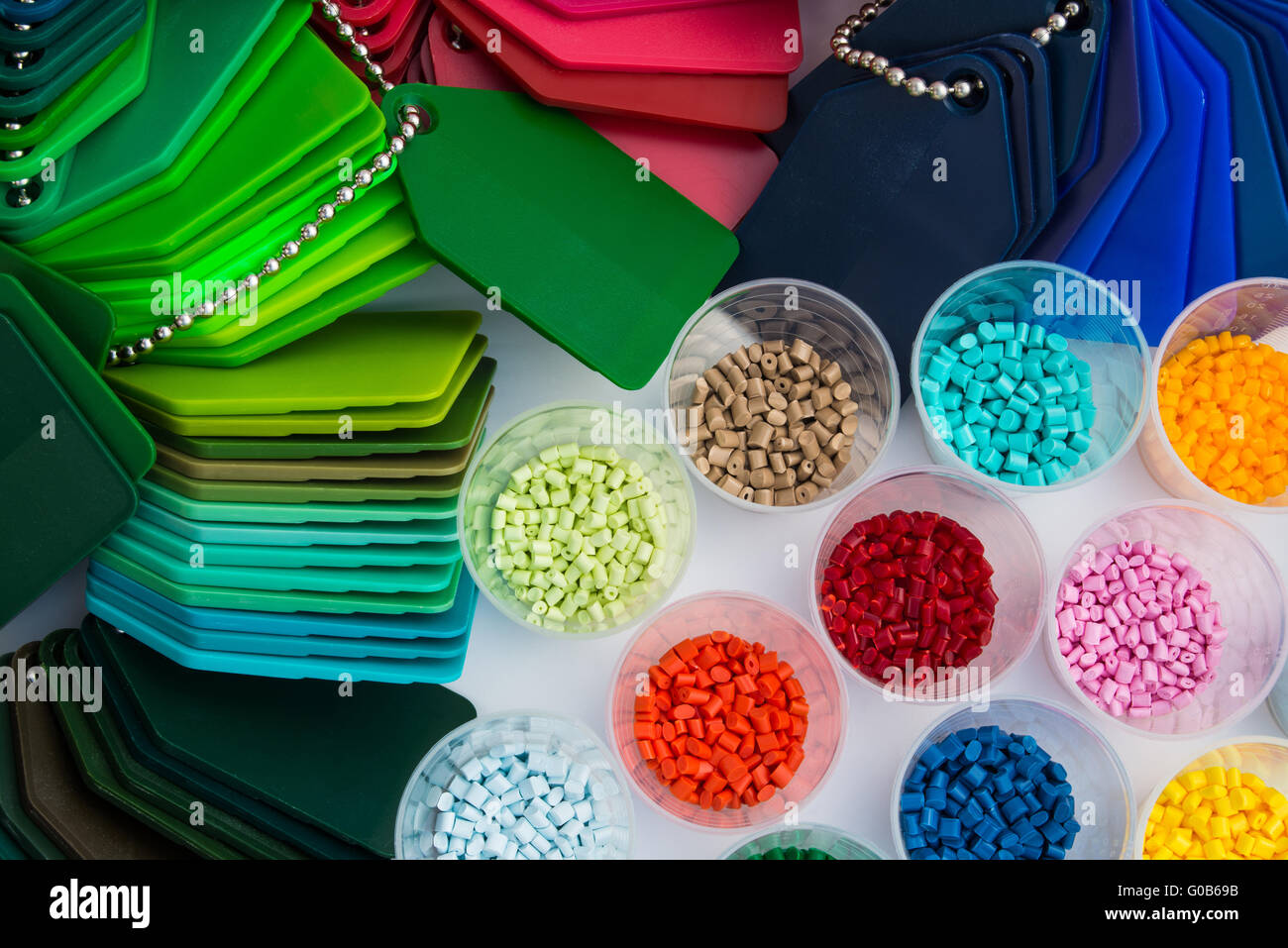 polymer colour batches Stock Photo