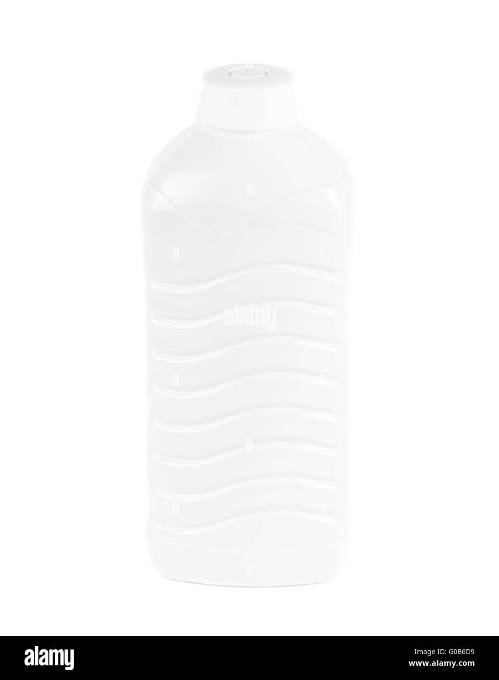 White plastic bottle isolated on white vertical Stock Photo