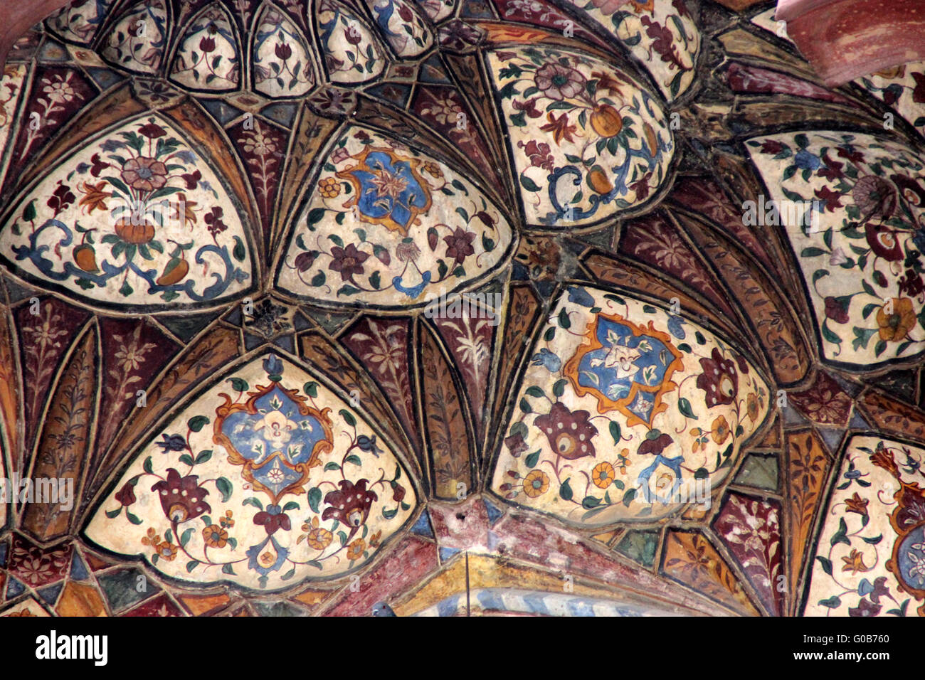 Main entrance of Safdarjung Tomb, Delhi, double storey entrance with decorated jharokha (arch) above the gate Stock Photo