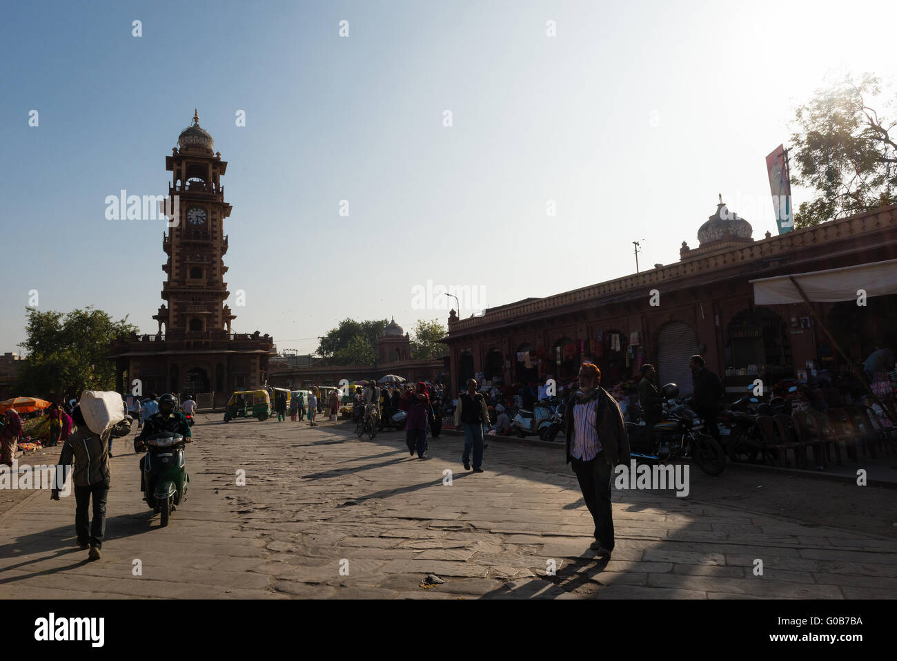 Clock Tower Market in Jodhpur Stock Photo Alamy