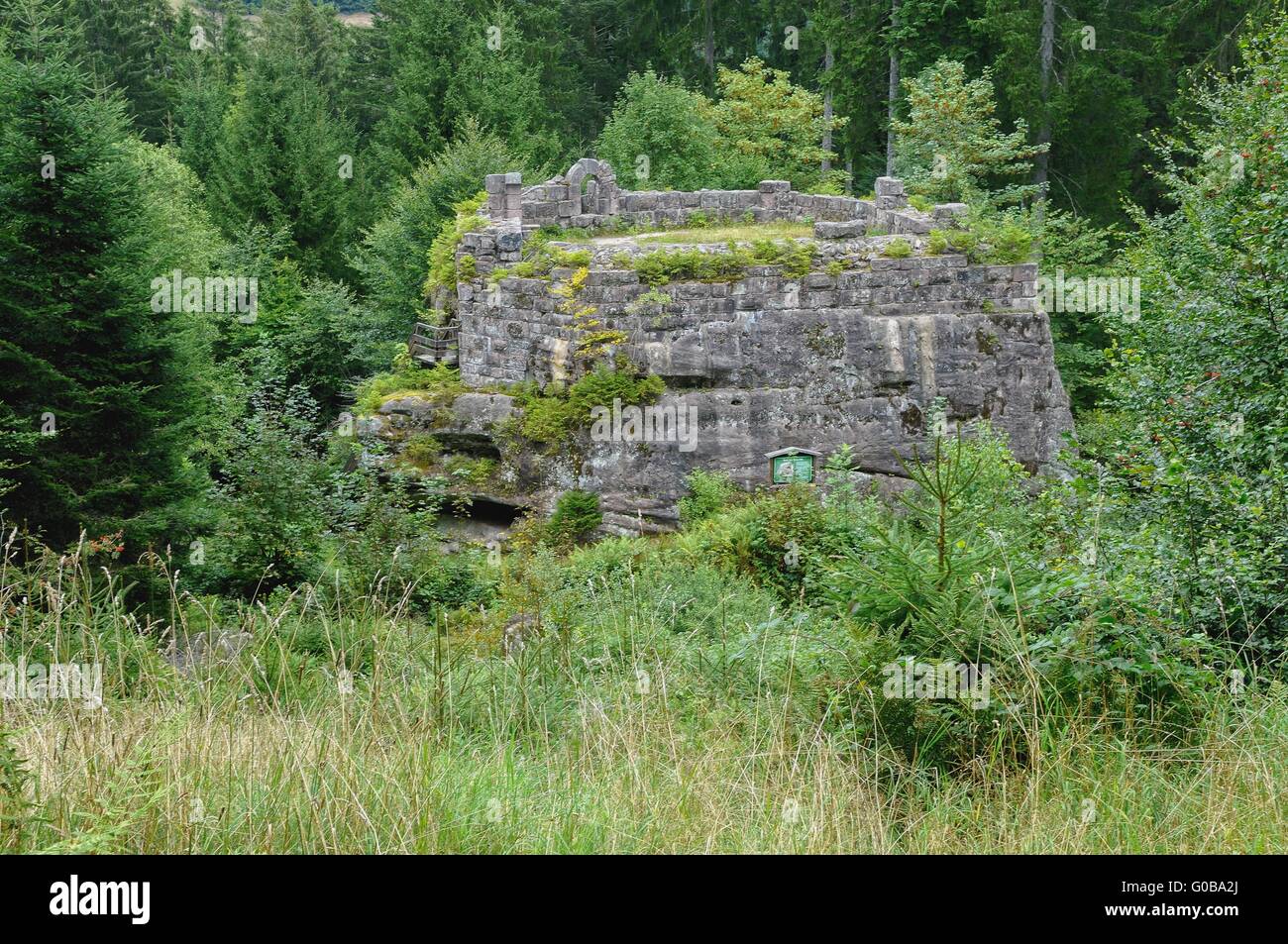 Ruins Tannenfels Baiersbronn Black Forest Germany Stock Photo