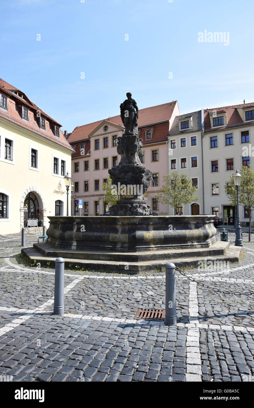 Zittau Historic city fountain standpipe well Stock Photo Alamy