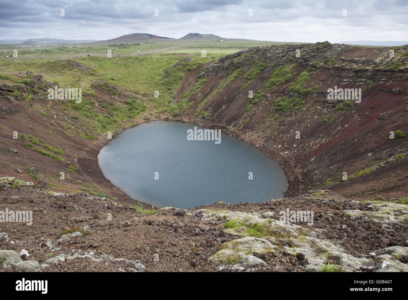 Volcanic crater, Kerid, Iceland Stock Photo