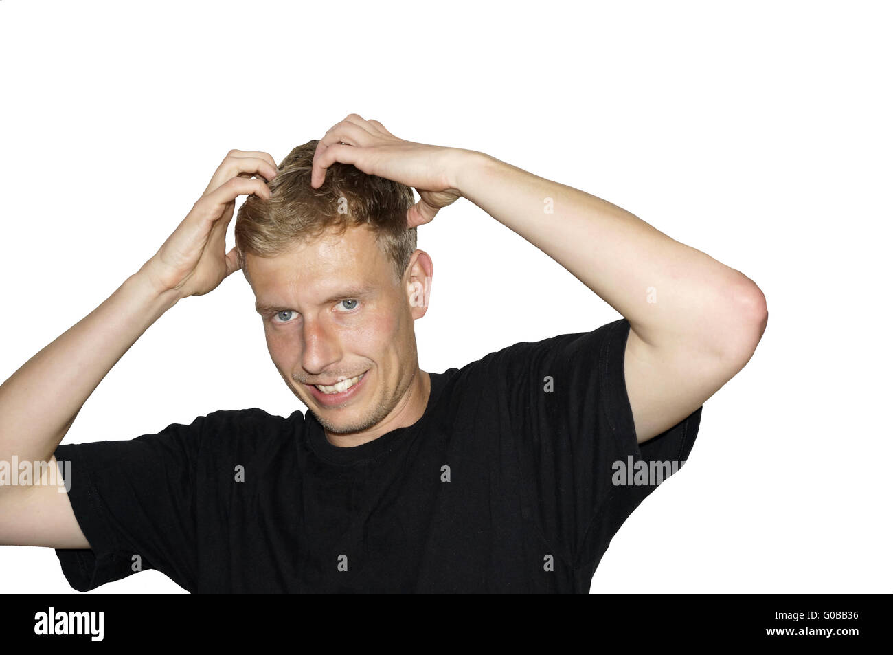Lice? - To fight hair Stock Photo