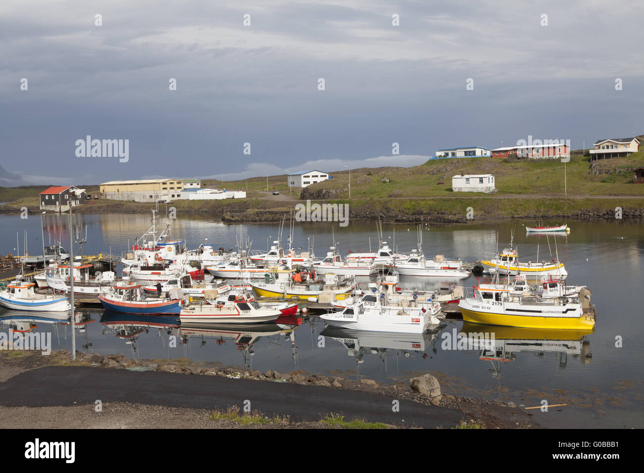 Harbour of Djúpivogur, Iceland Stock Photo