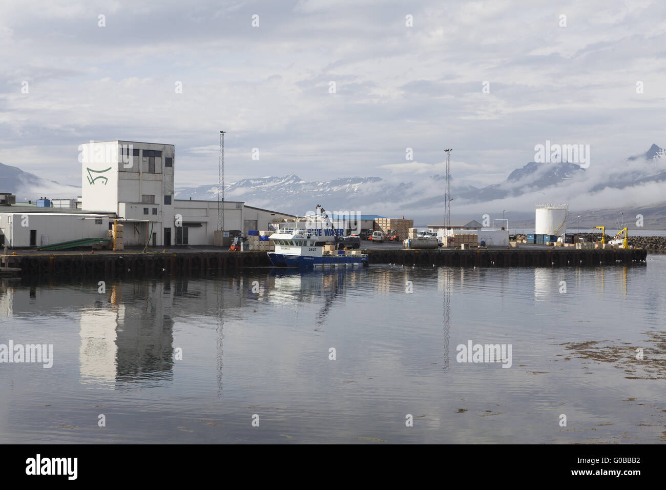Fishing port of Djúpivogur, Iceland Stock Photo