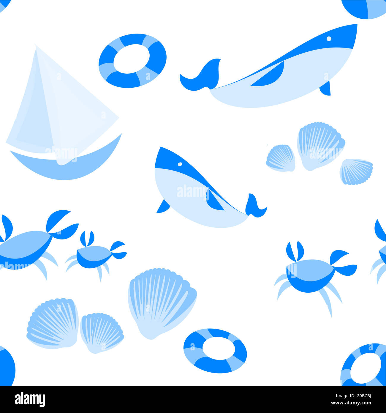 Marine life seamless texture hi-res stock photography and images - Alamy