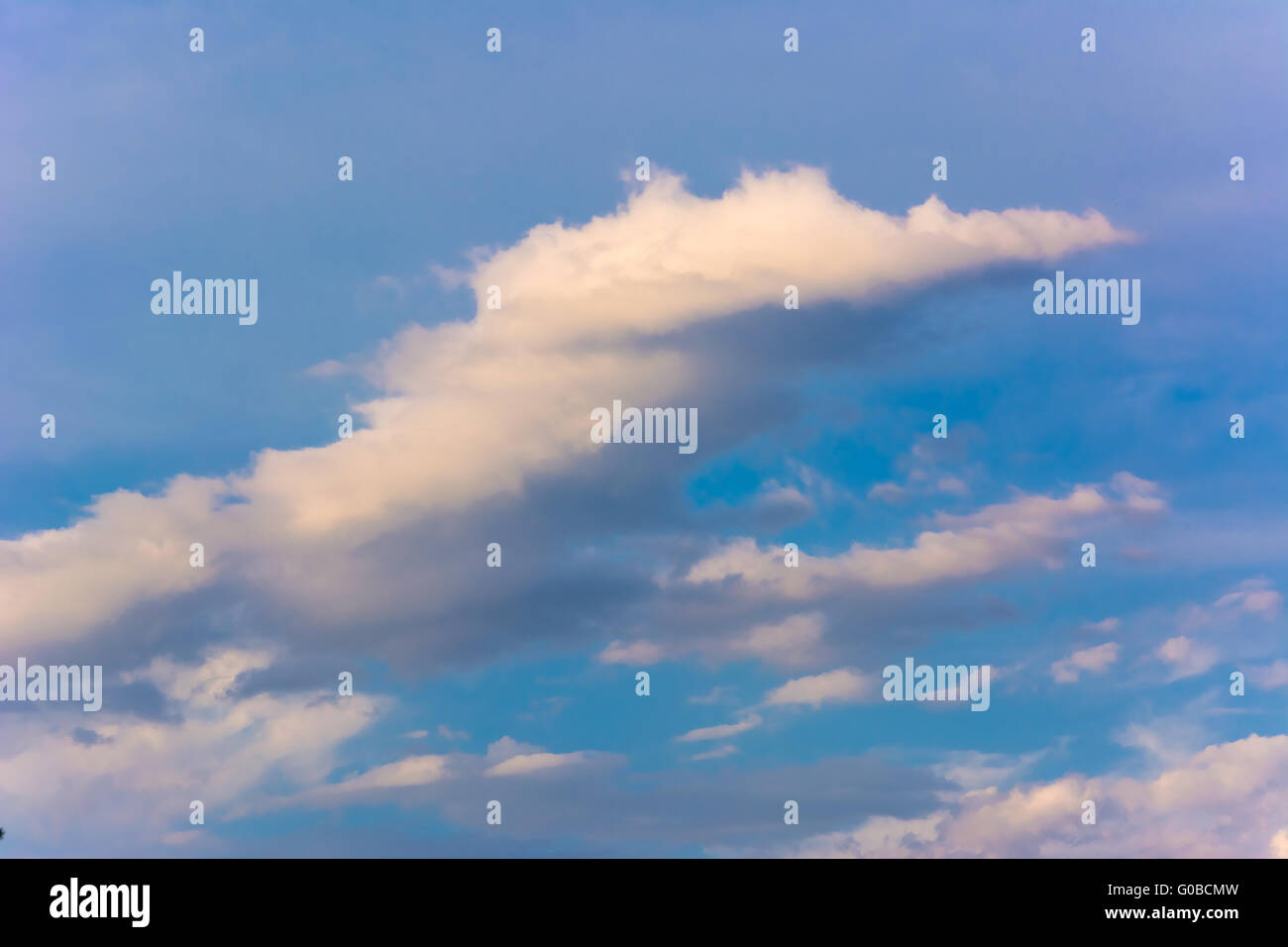 Beautiful clouds on the blue sky background Stock Photo - Alamy