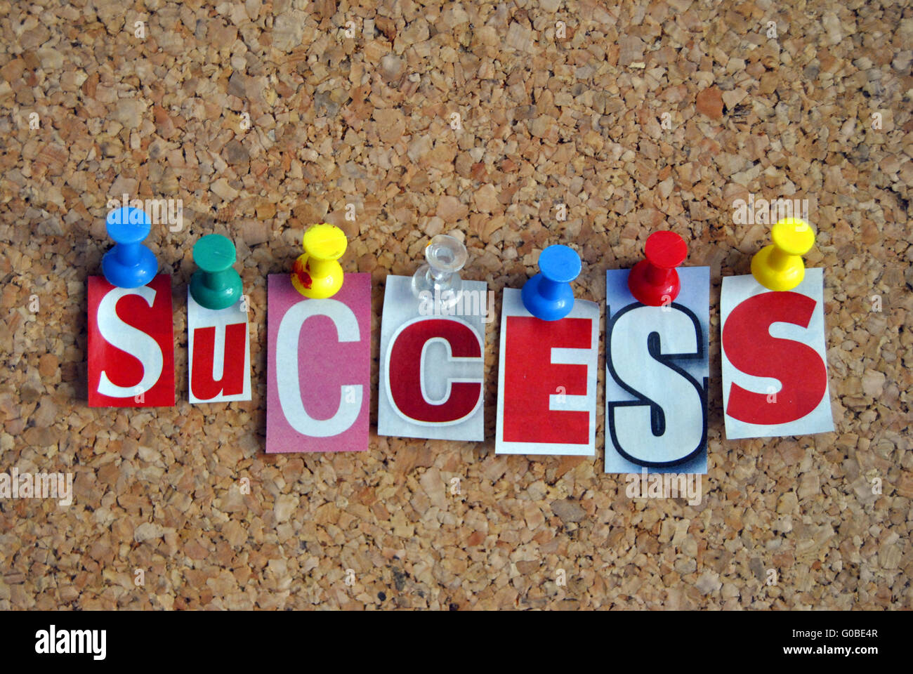 Success Pinboard Slogan Stock Photo