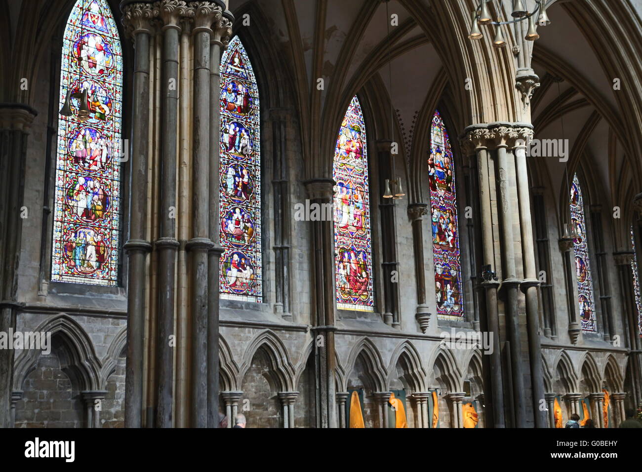 Lincoln cathedral stained glass window hires stock photography and