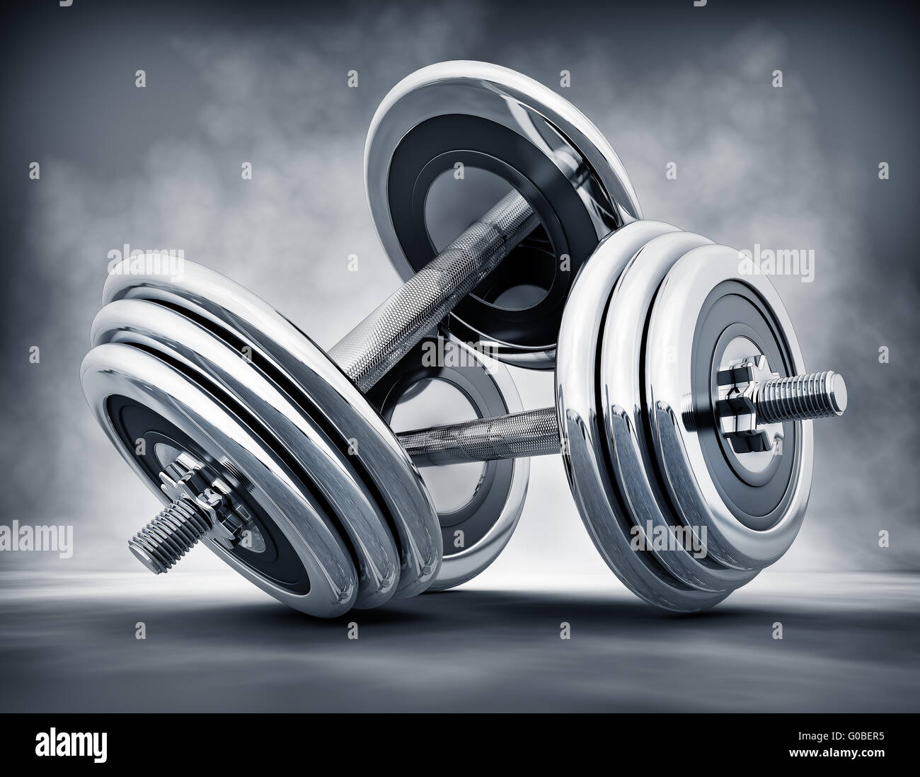 dumb bells Stock Photo