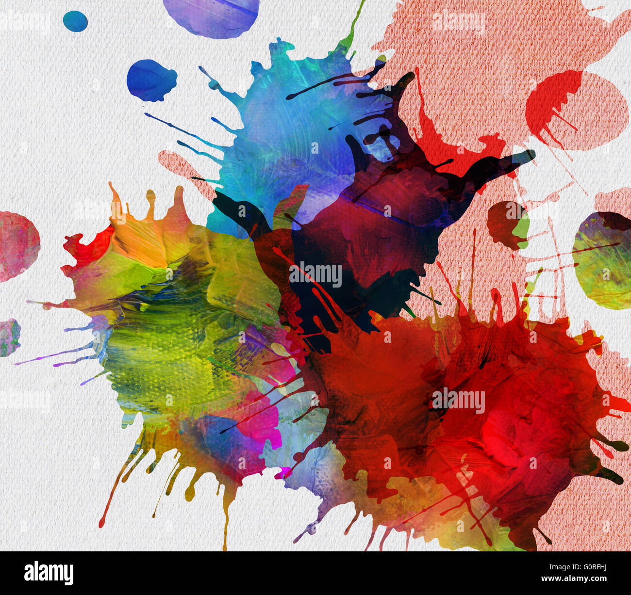 abstract multicolor mixed media Stock Photo