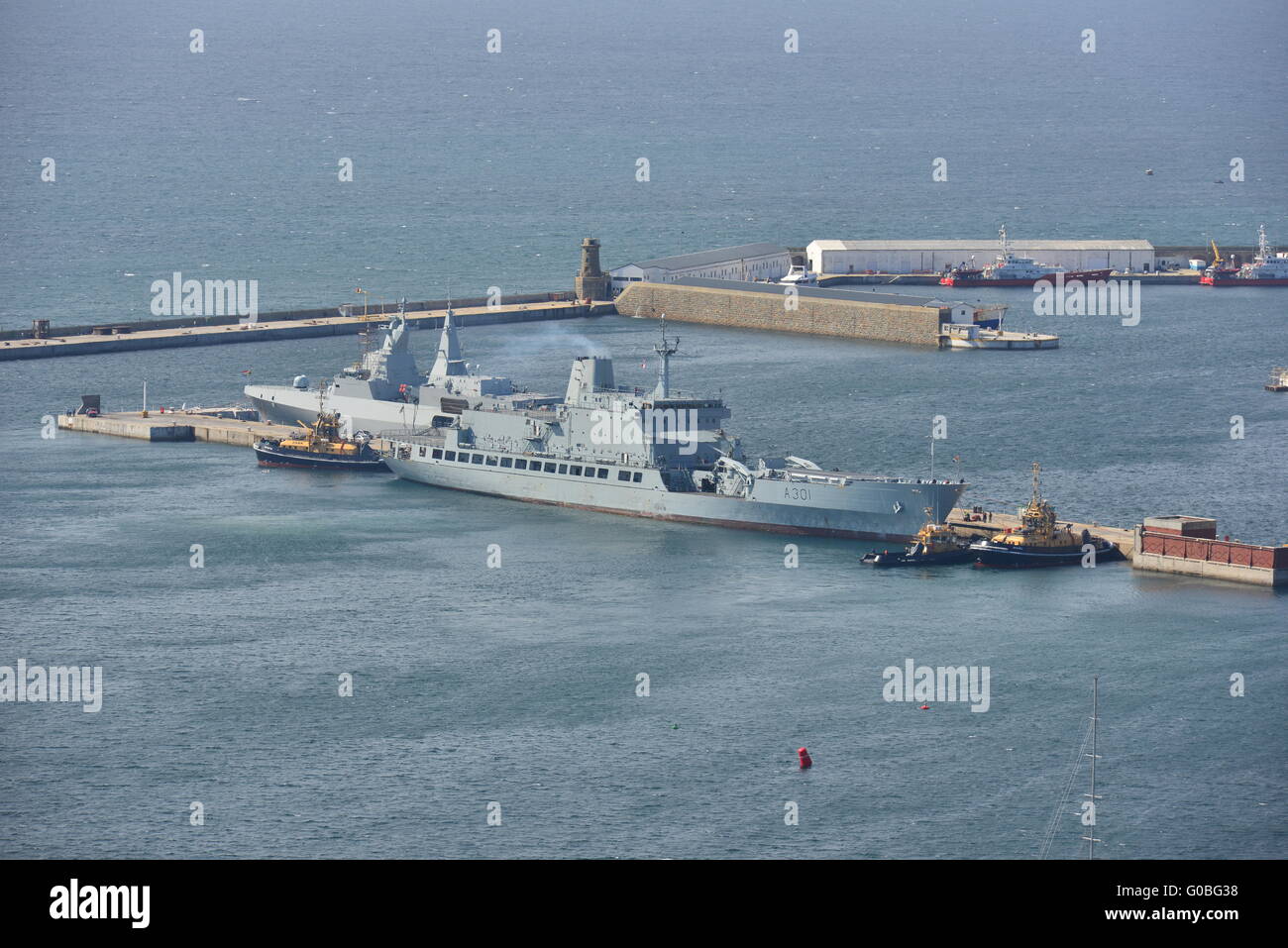 South African warship at Simon's town at the Western Cape Stock Photo