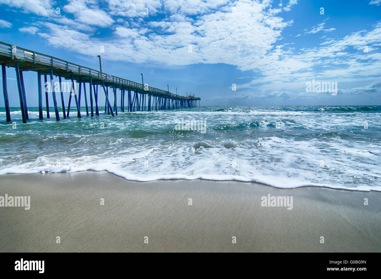 at fishing pier on the Outer Banks, North Carolina Stock Photo Alamy