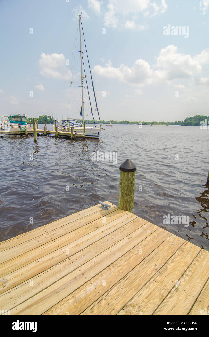 Washington north carolina waterfront marina hires stock photography