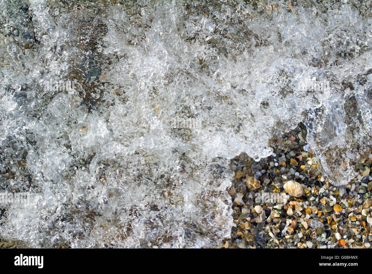 Ocean Rocks Small Small sea stones on the seashore, covered with a s Stock Photo - Alamy