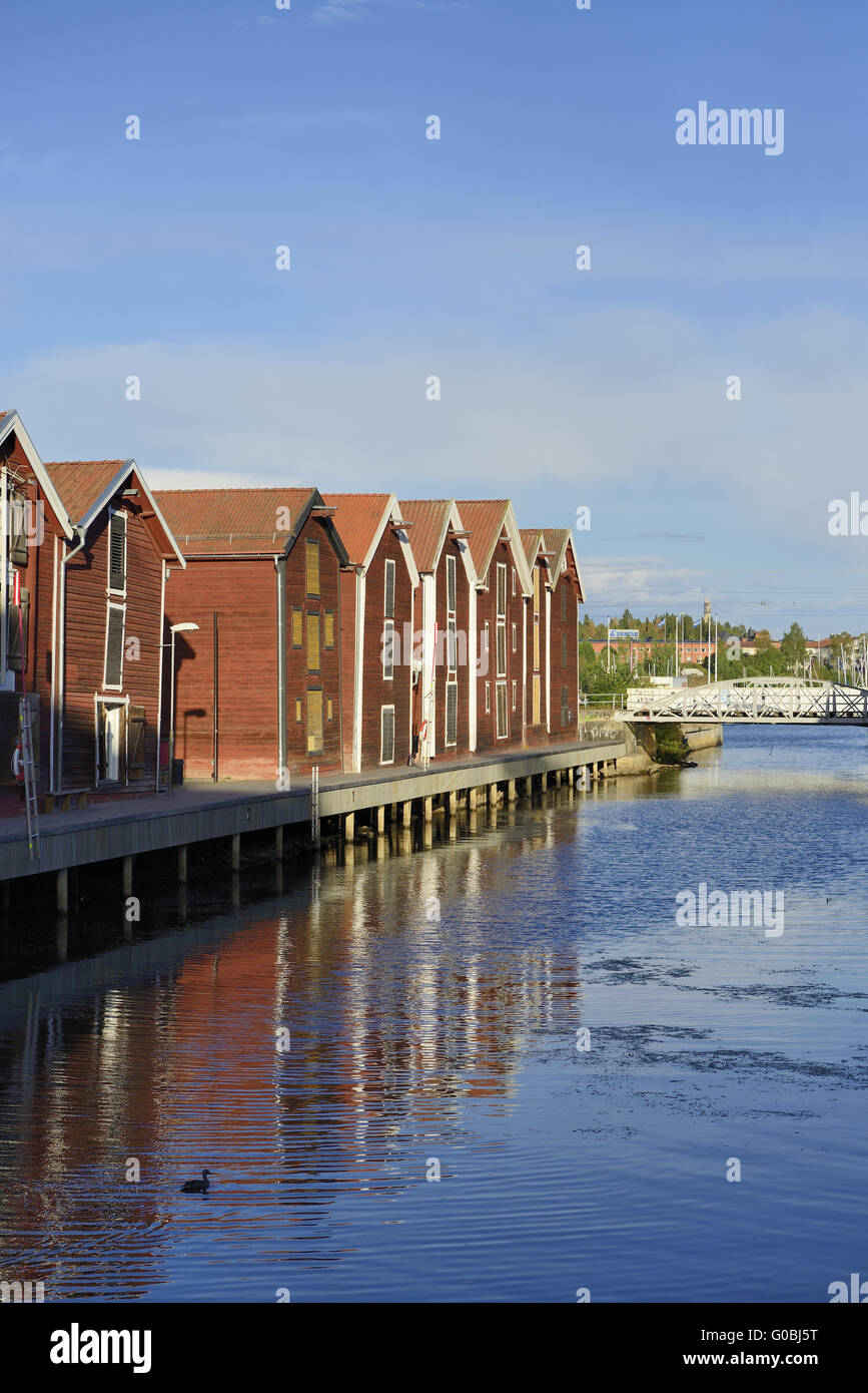 Fishermen Houses (Hudiksvall) Stock Photo