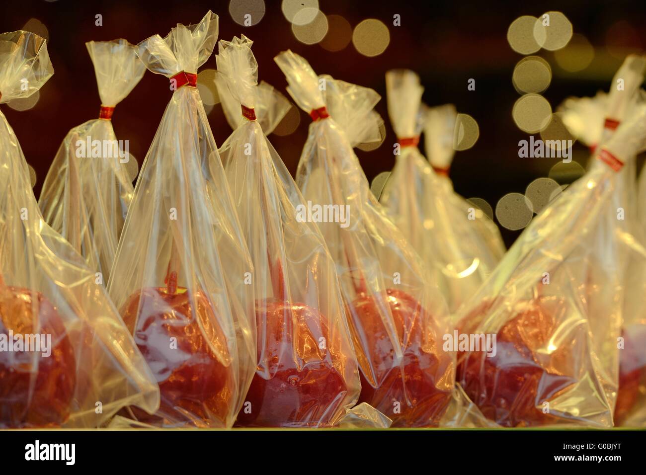 candied apples Stock Photo