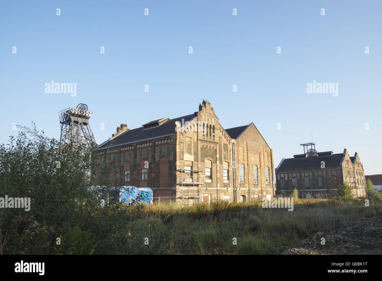 Machine hall of the coal mine Radbod in Hamm, Germ Stock Photo