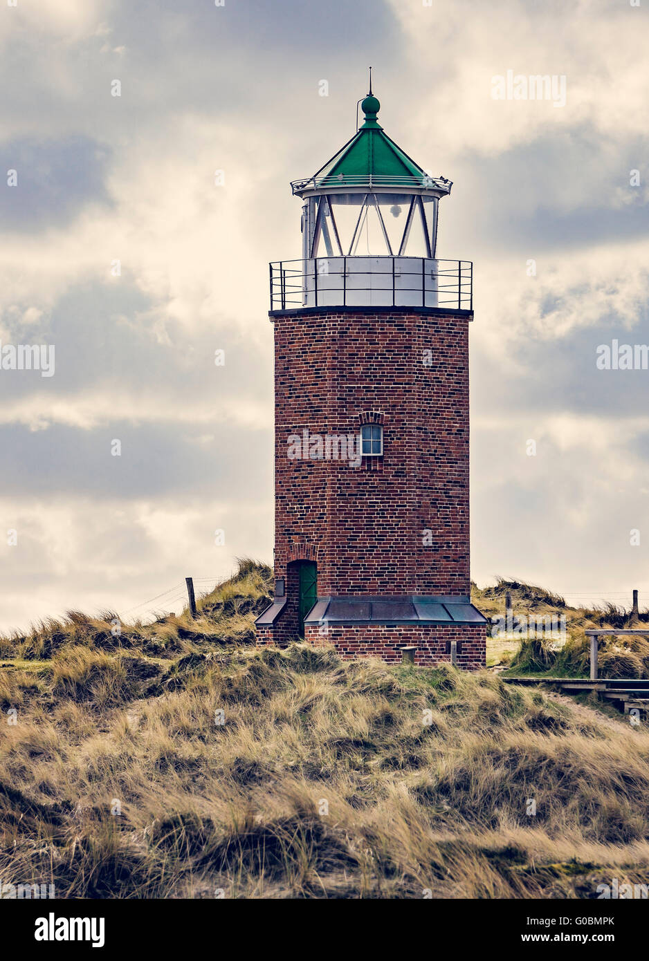 Digital painting - Lighthouse at Kampen - Sylt, Germany Stock Photo