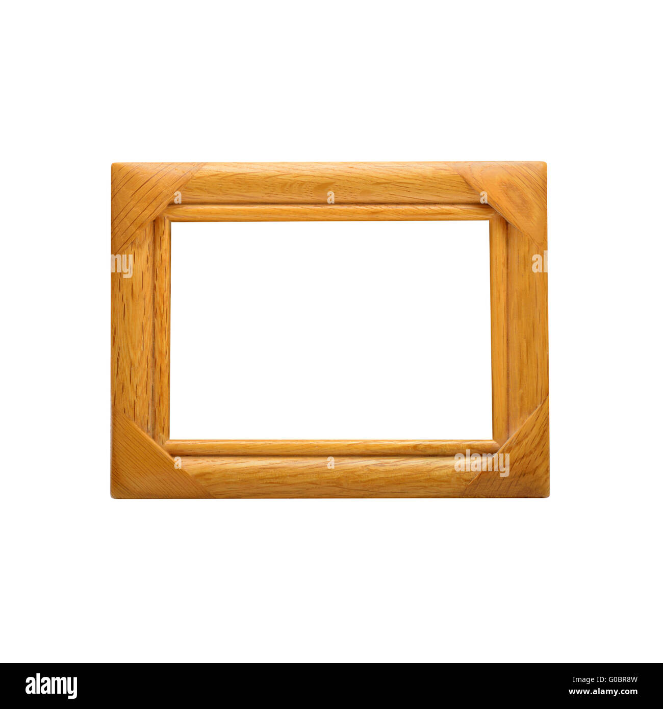 Wooden picture frame isolated on white background Stock Photo - Alamy