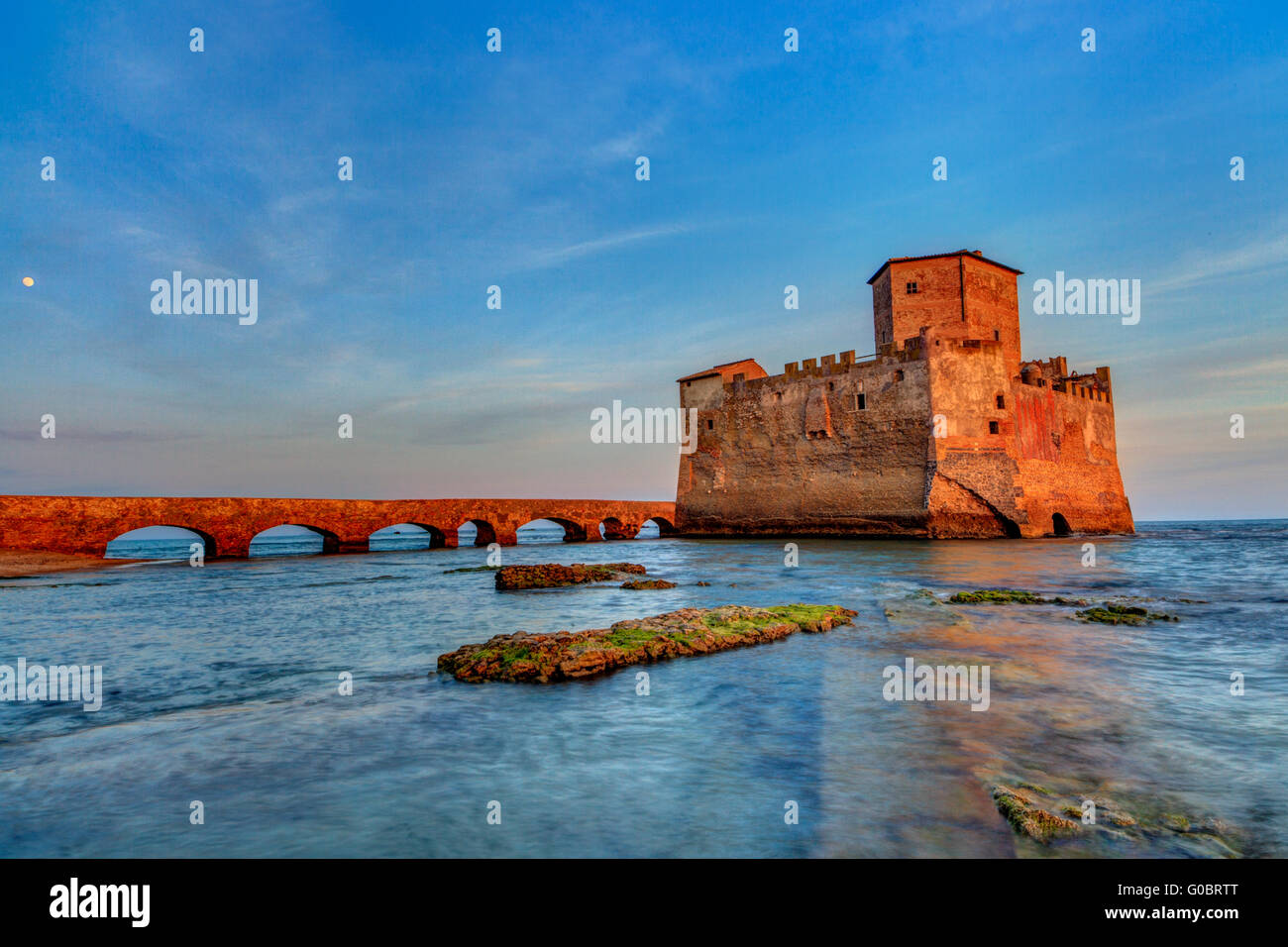Torre Astura fortress Stock Photo