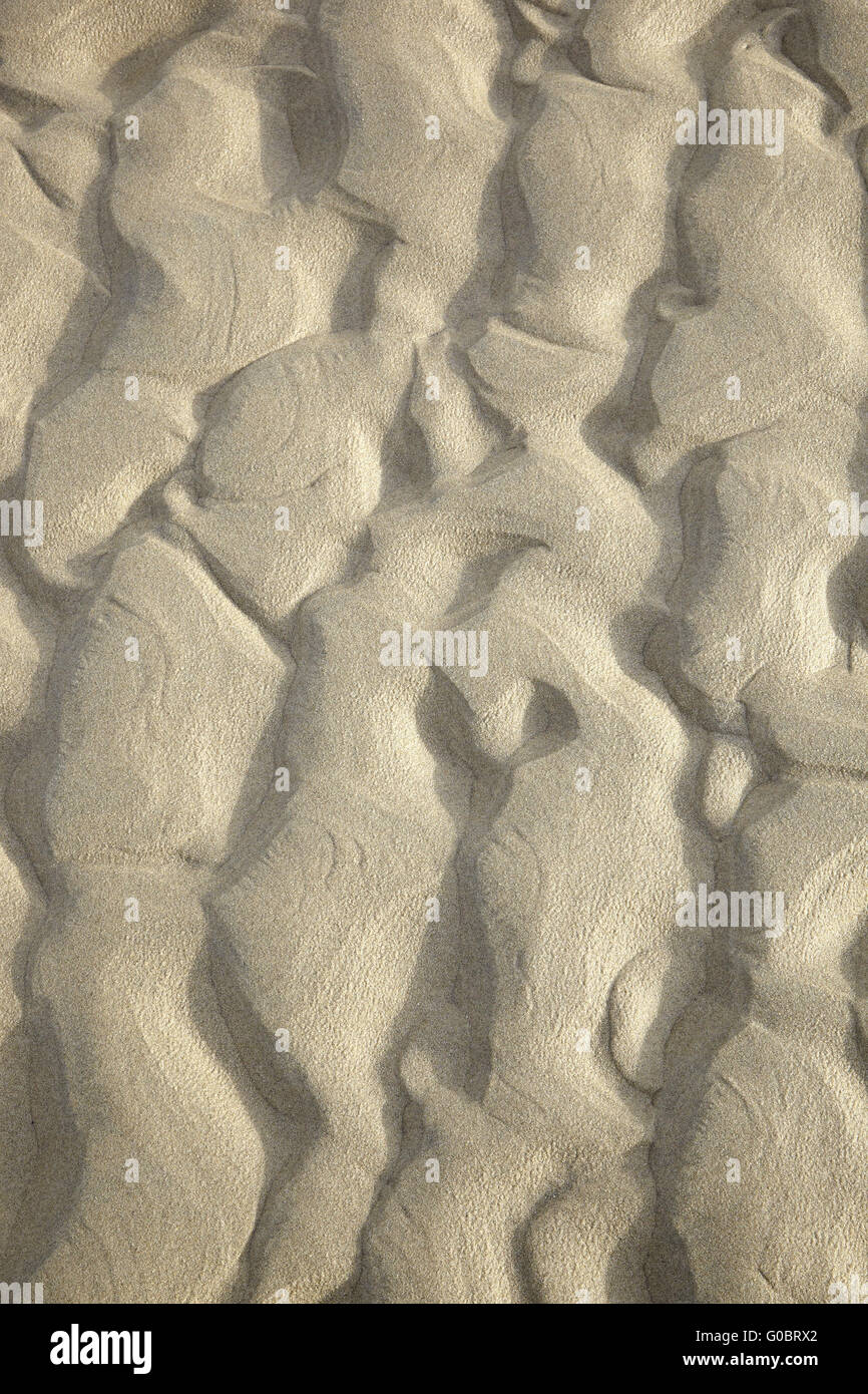 sand texture with lines Stock Photo