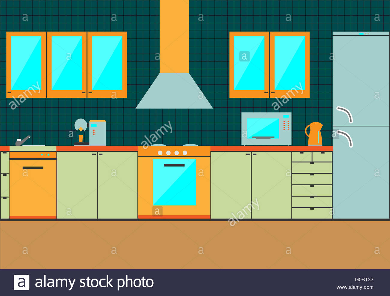 Kitchen Cartoon High Resolution Stock Photography and Images