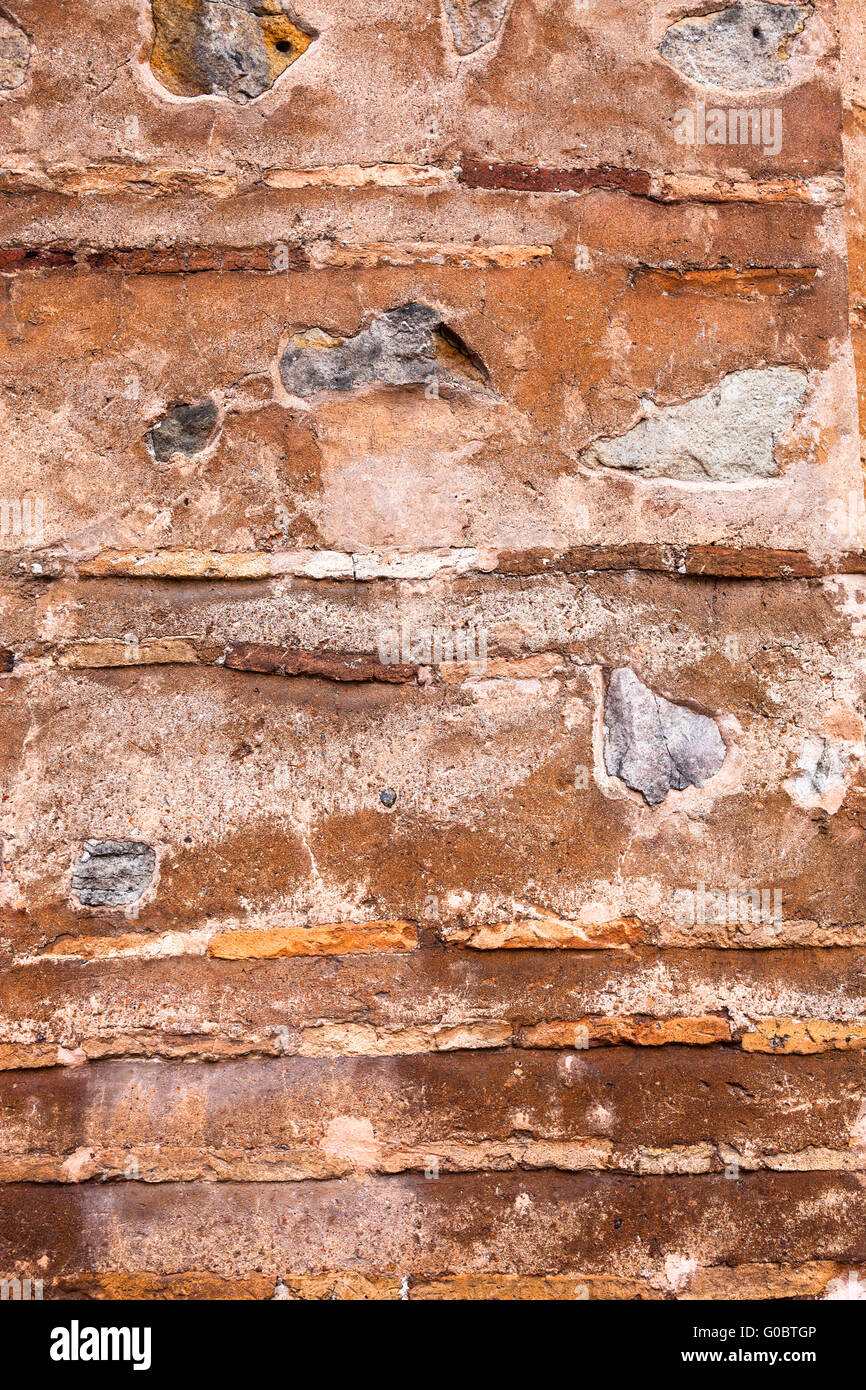 Sample of traditional Kievan Rus brickwork Stock Photo