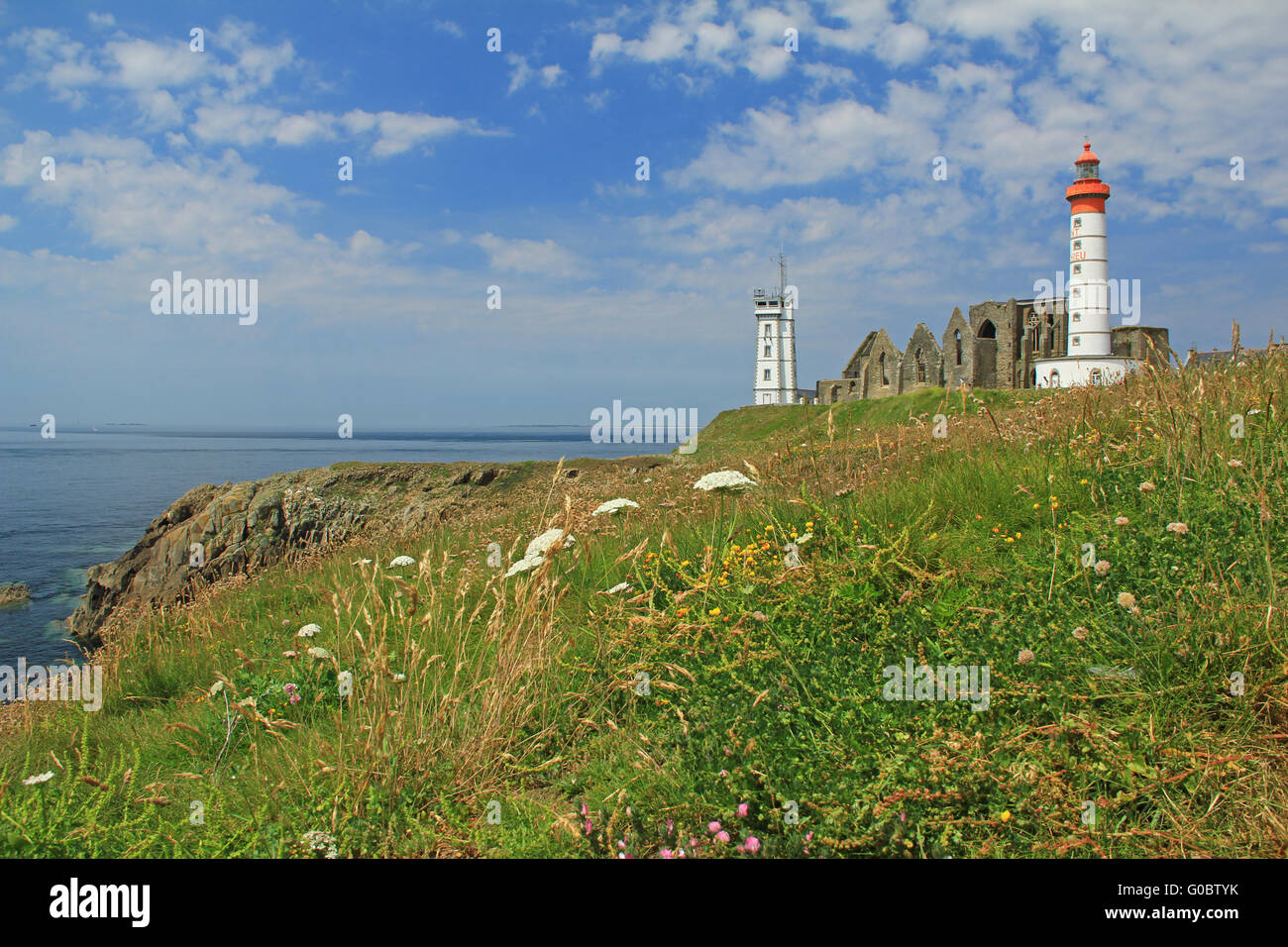 The Lighthouse of Saint Mathieu, Brittany, France Stock Photo - Alamy