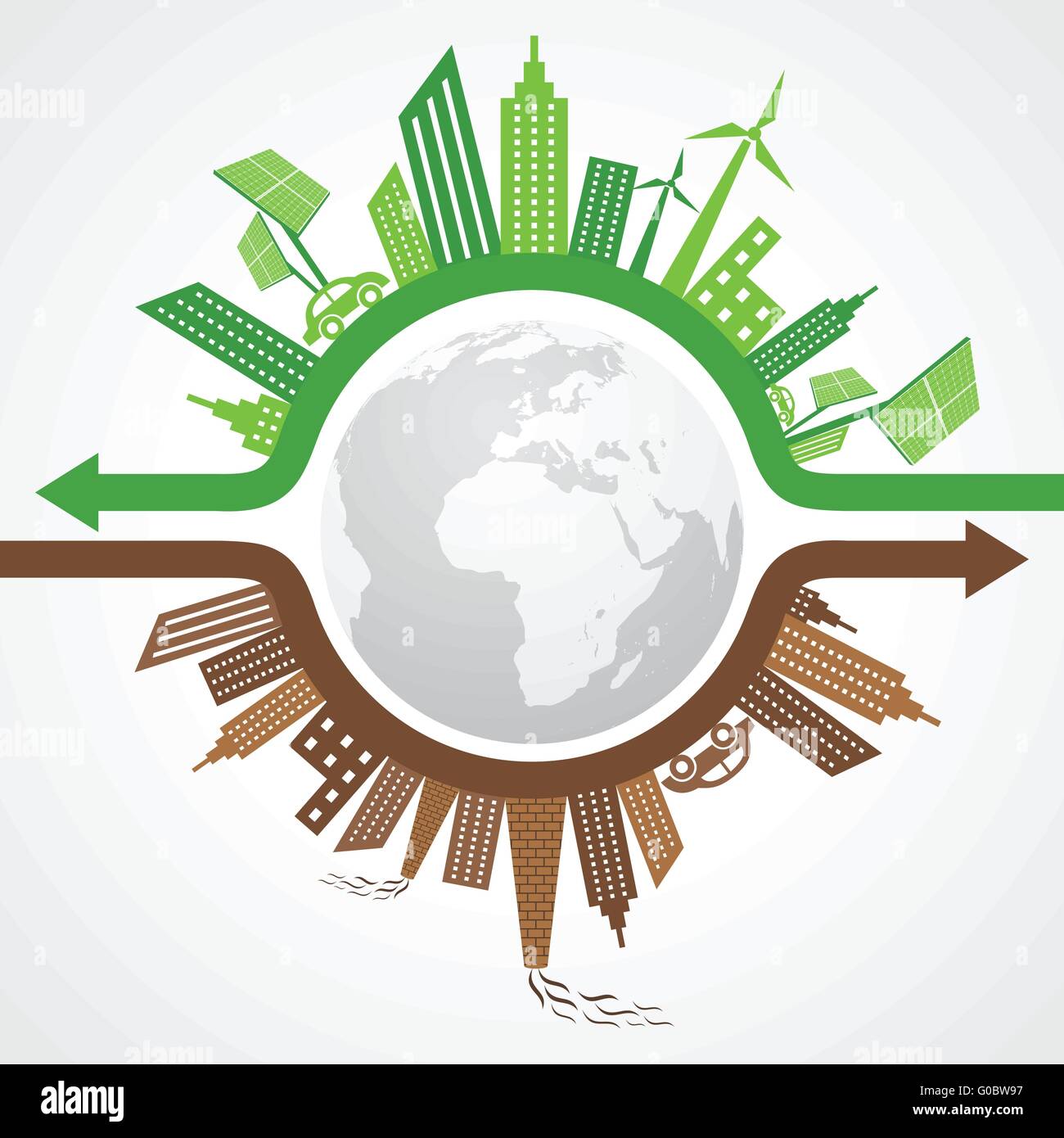 Save Nature Concept - World Environment Day stock vector Stock Vector ...