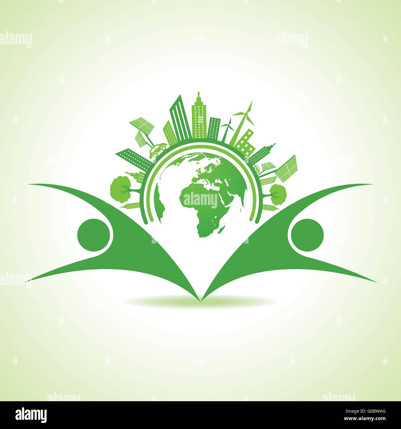 Save Nature Concept - World Environment Day stock vector Stock Vector ...