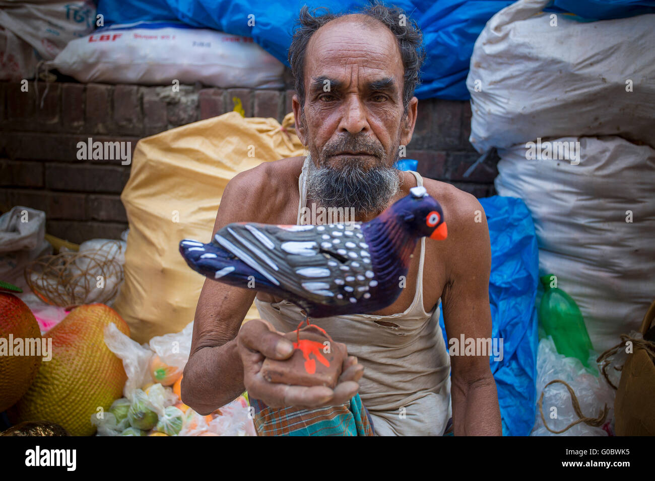 A Handmade toys maker showed her creation claydove at Pohela Baishakh