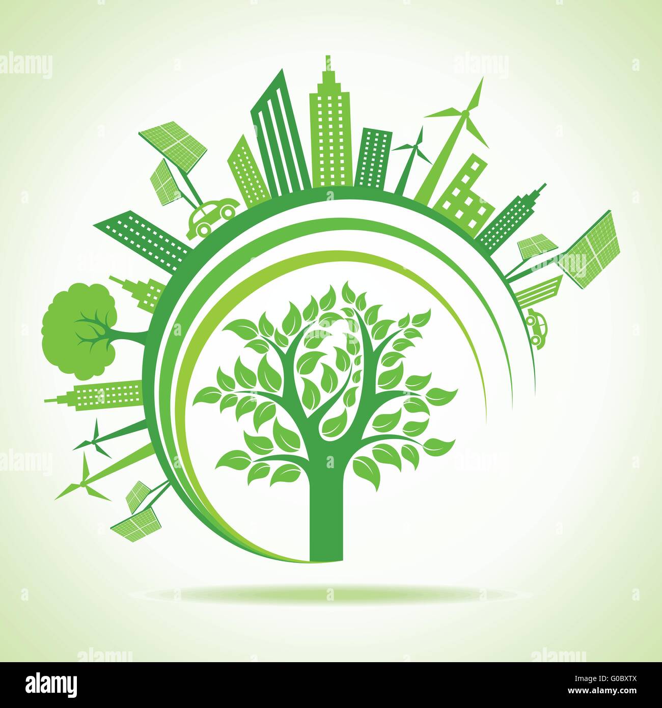 Save Nature Concept - World Environment Day stock vector Stock Vector ...