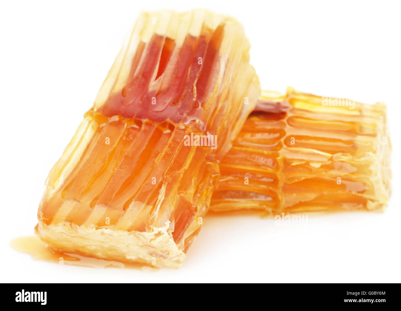 honey-comb-over-white-background-stock-photo-alamy