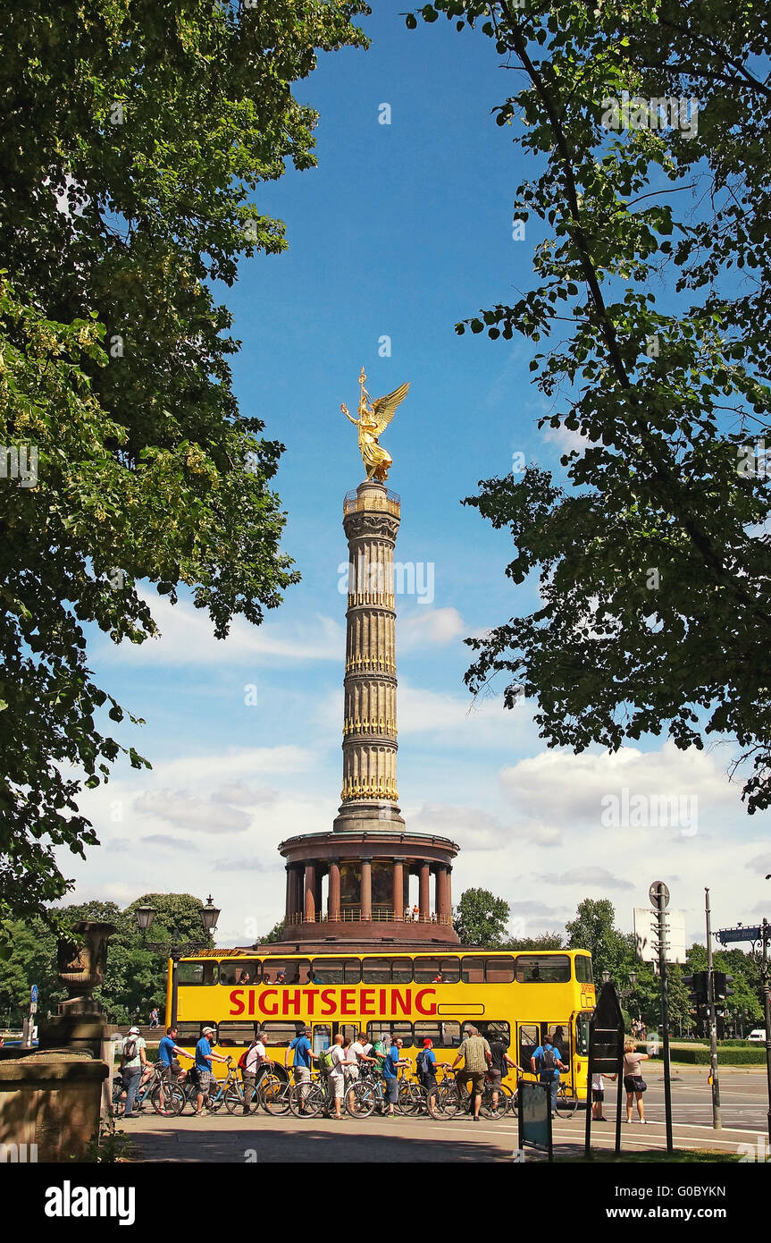 Victory Column Germany Berlin Stock Photo