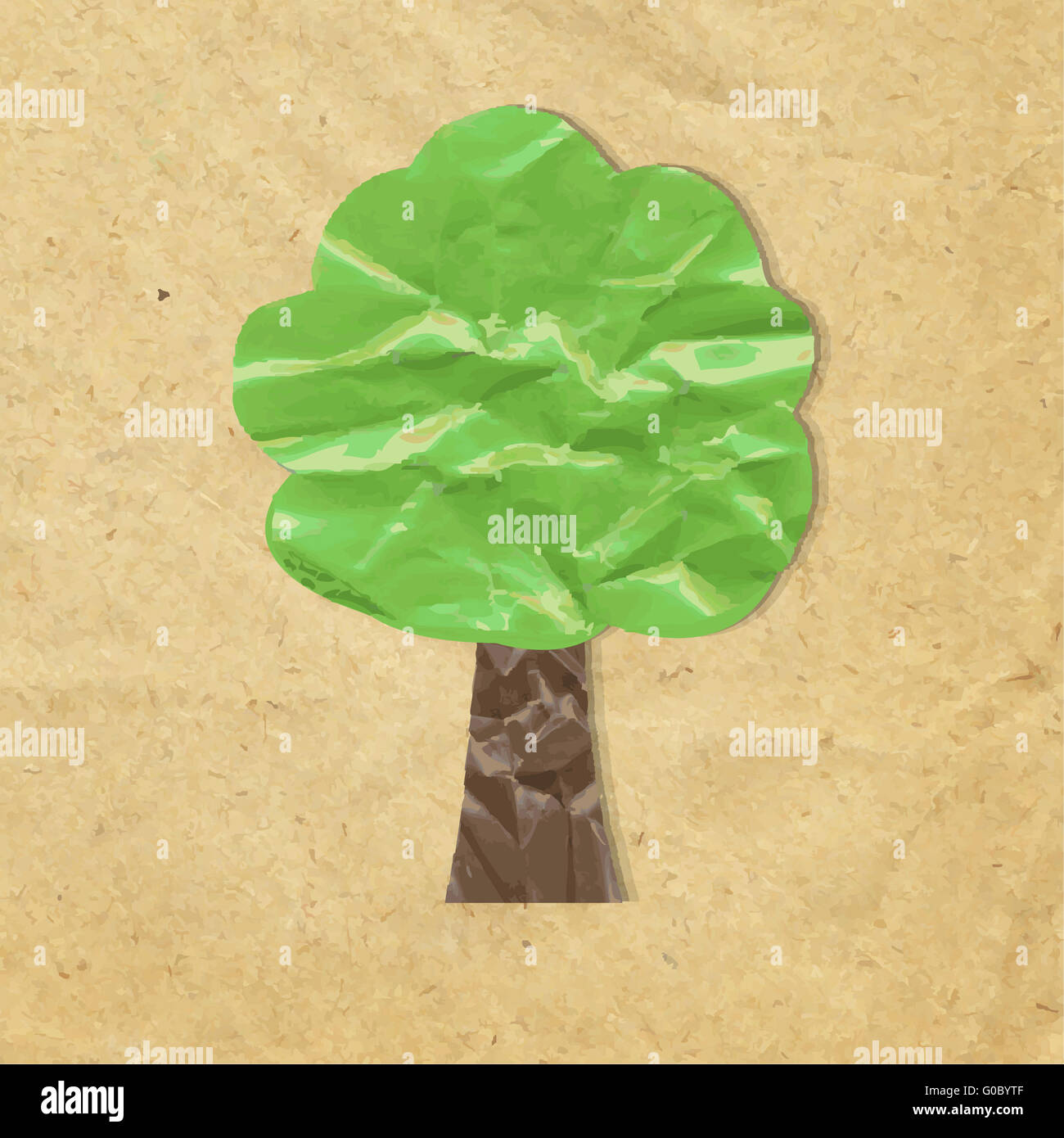 Wood Symbol With Cardboard Paper Stock Photo - Alamy