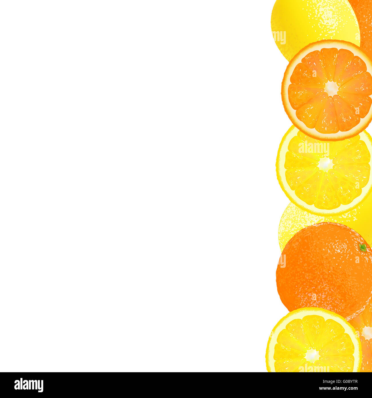 Fruit Orange Border Stock Photo Alamy