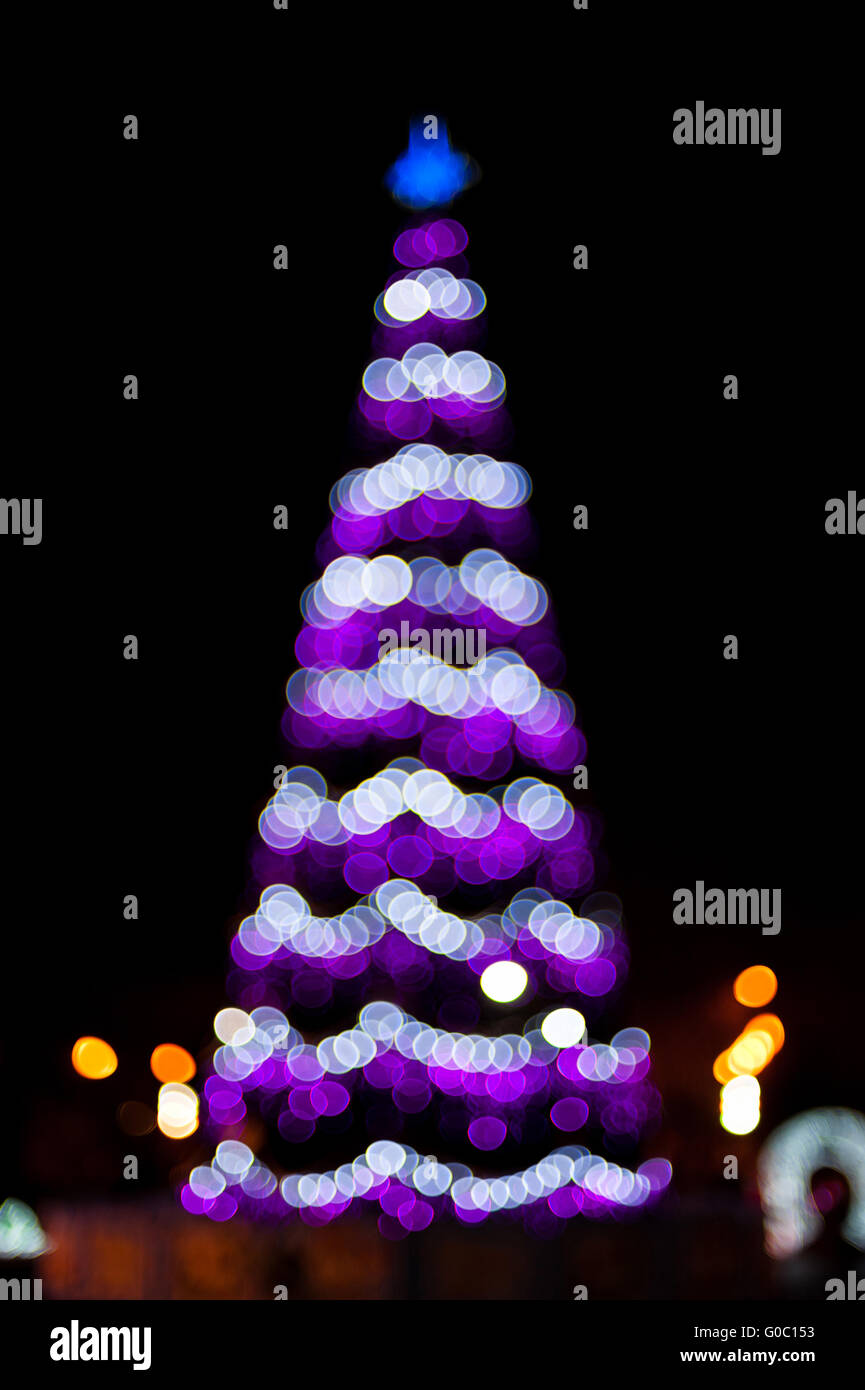 Blurred christmas tree lights Stock Photo Alamy