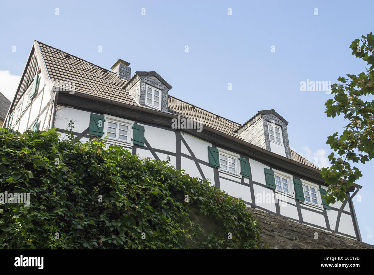 Half-timbered house in the Nikolaiviertel of Unna, Stock Photo