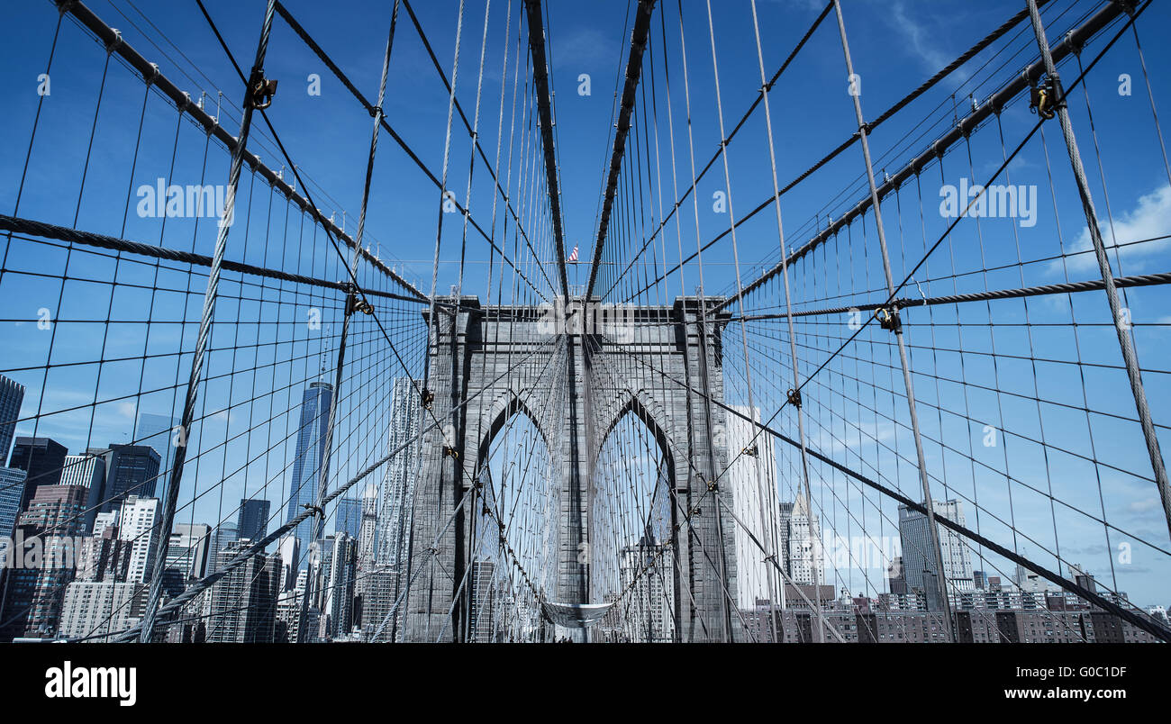 Brooklyn bridge facade hi-res stock photography and images - Alamy