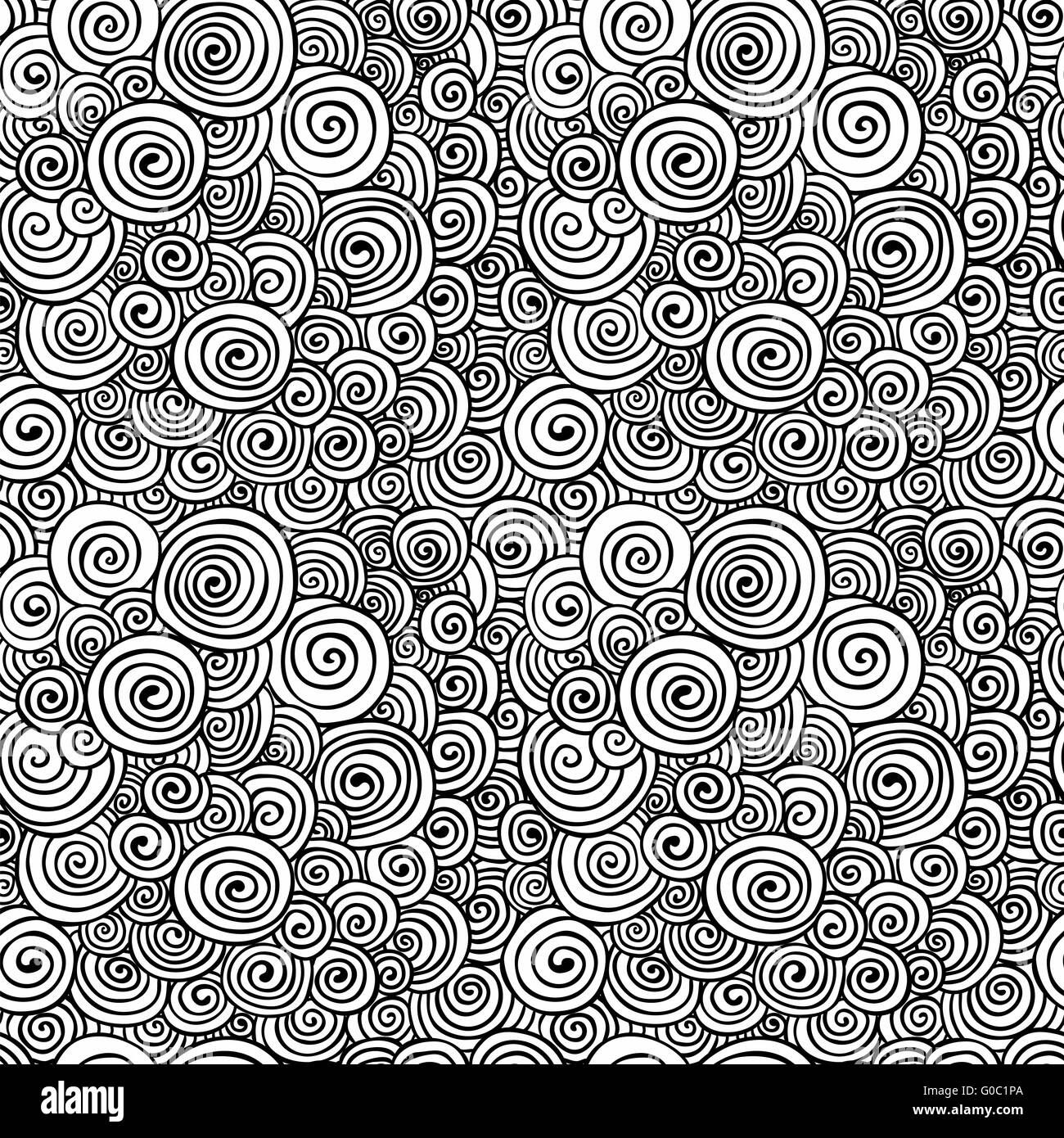 abstract hand drawn circles seamless background pattern Stock Photo - Alamy