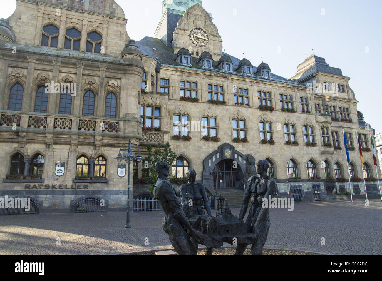 Sculpture at the Town hall of Recklinghausen, Germ Stock Photo
