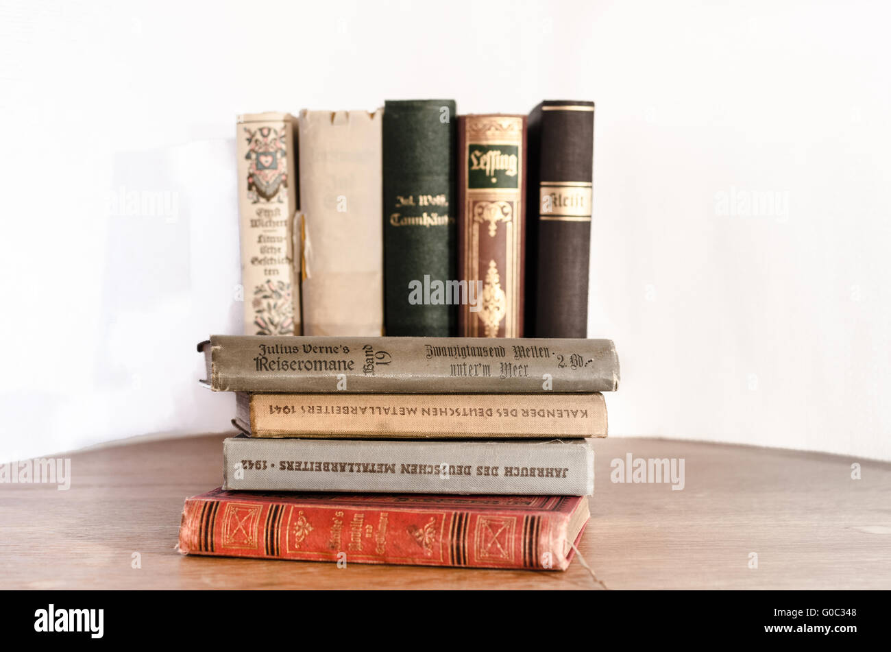 Old Books - Antiquarian Stock Photo