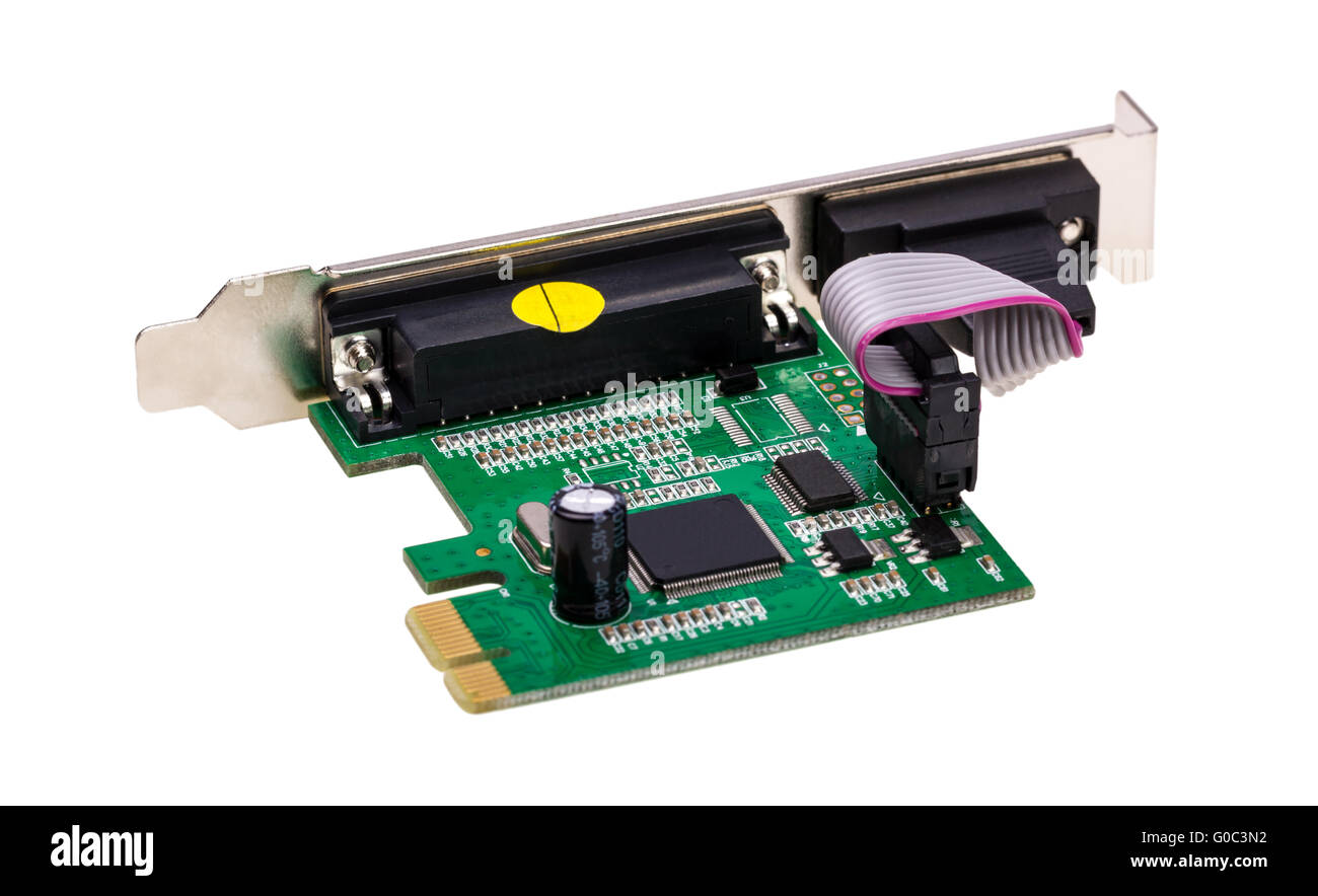 Computer digital input output port card isolated Stock Photo Alamy