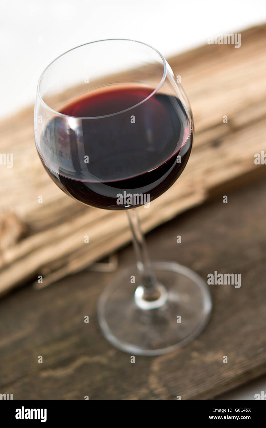 wine in the glass Stock Photo